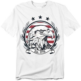 Big & Tall USA Est 1776 Patriotic Eagle Graphic Tee