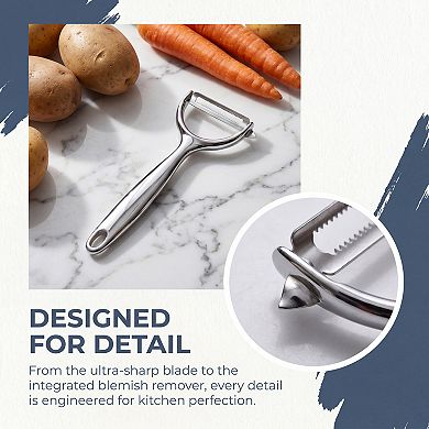 2 PCS Stainless Steel Y Vegetable Peeler Durable Potato Peeler with Handle 5.9x2.4 inch
