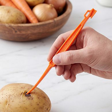 4Pcs Plastic Vegetable Peeler Set, Durable Potato and Orange Peeler with Ergonomic Handle