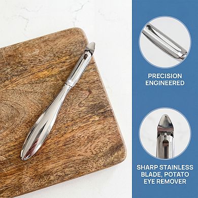 6.9"x2.2" Stainless Steel Vegetable Peeler with Comfortable Ergonomic Handle - Durable Tool