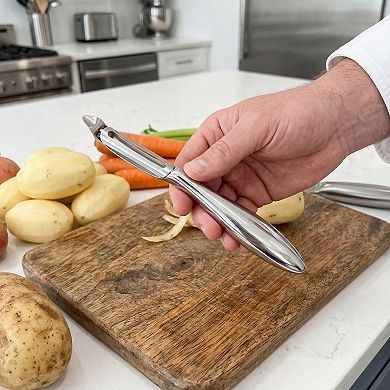 6.9"x2.2" Stainless Steel Vegetable Peeler with Comfortable Ergonomic Handle - Durable Tool