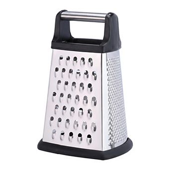 5.1"x7.7" 4-Sided Box Mandoline Slicer, Stainless Steel Vegetable Chopper with Non-Slip Base Handle