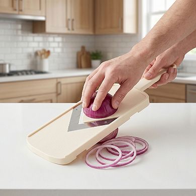 2 Pcs Mandoline Slicer for Kitchen, Vegetable Chopper Multifunctional Cutter for Tomato Onion