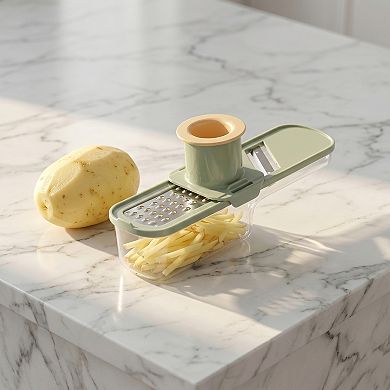 2 Pcs Mandoline Slicer for Kitchen, Vegetable Chopper 3-in-1 Multifunctional Cutter for Onion Carrot