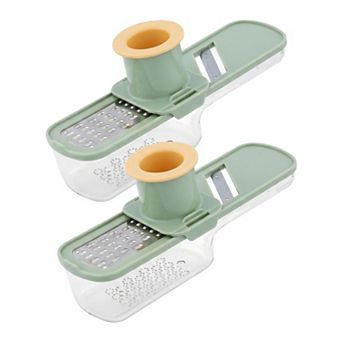 2 pc Mandoline Slicer for Kitchen, Vegetable Chopper 3-in-1 Multifunctional Cutter for Onion Carrot