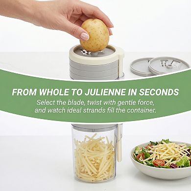 Mandoline Slicer for Kitchen, Vegetable Chopper 3-in-1 Cutter for Potato Tomato Cucumber