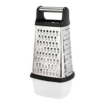 5.5"x11.8" 4-Sided Box Mandoline Slicer, Stainless Steel Vegetable Chopper with Non-Slip Base Handle