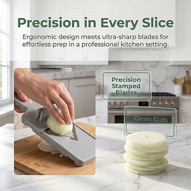 1 Pcs Mandoline Slicer for Kitchen, Vegetable Chopper Multifunctional Cutter for Onion Cucumber