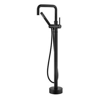 SUMERAIN Floor Mount Tub Filler Faucet with Hand Shower, 2-in-1 Diverter, High Quality and Comfort