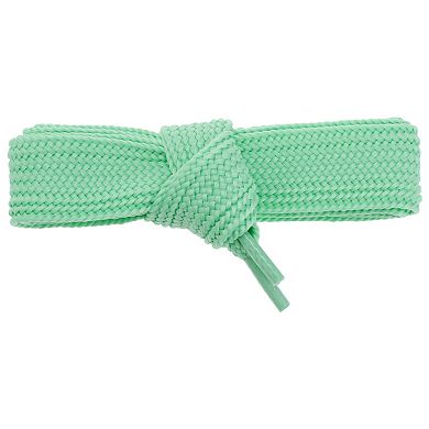 1 Pair Flat Thick Shoelaces Wide Solid Color Strings for Sneakers 39.37" Green