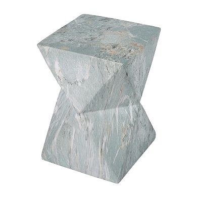 KWPZQEB Modern Geometric MGO Side Table, Hourglass Accent Table for Indoor, Outdoor