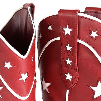 Jinko-1 Star Applique Western Knee High Cowboy Boots