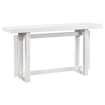 KWPZQEB Geometric Styling Extra Long Entryway Table, Solid Wood