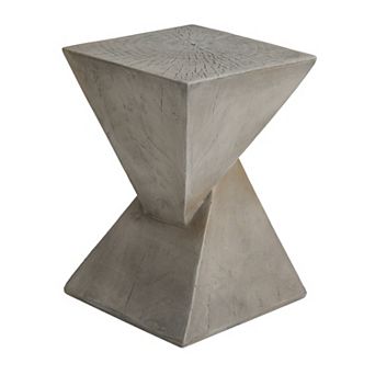KWPZQEB Modern Hourglass Shape Side Table, Magnesium Oxide Home Furniture