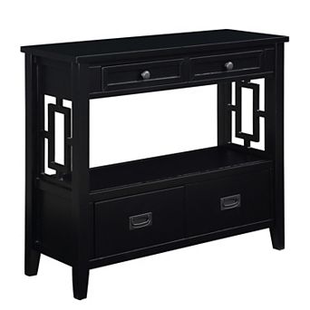 KWPZQEB Farmhouse Console Table with 4 Drawers, Entry Sofa Table for Entryway, Living Room