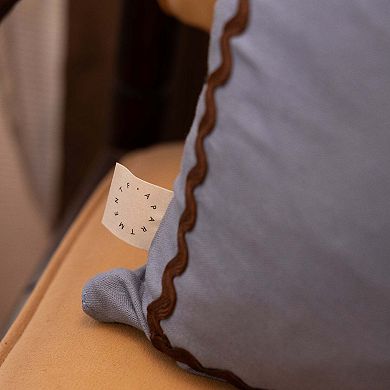 Linen Pillow with Ric-Rac Trim
