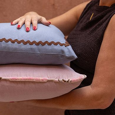 Linen Pillow with Ric-Rac Trim