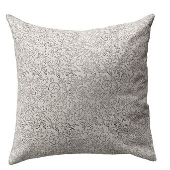 Soft Smoke Block Print Pillow