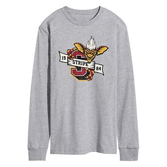 Men's Gremlins Stripe Vintage Collegiate 1984 Long Sleeve Graphic T-Shirt