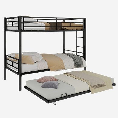 GOODSILO Heavy-Duty Sturdy Bunk Bed with Safety Guardrail and Noise Reduction