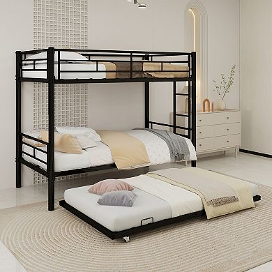 GOODSILO Heavy-Duty Sturdy Bunk Bed with Safety Guardrail and Noise Reduction