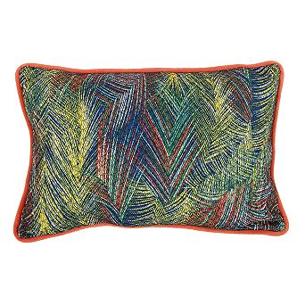 20 X 14 Inch Pillow With Abstract Art Details, Multicolor