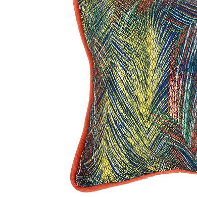 20 X 14 Inch Pillow With Abstract Art Details, Multicolor