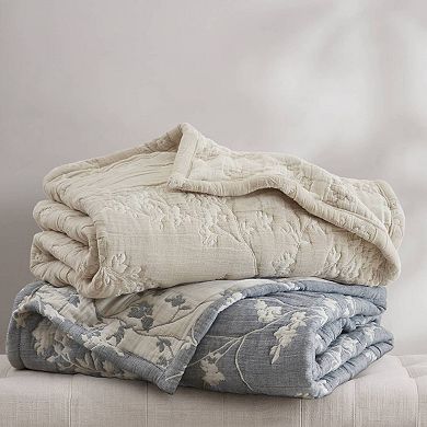 Harbor House Catalina Botanical Cotton Jacquard Throw Blanket
