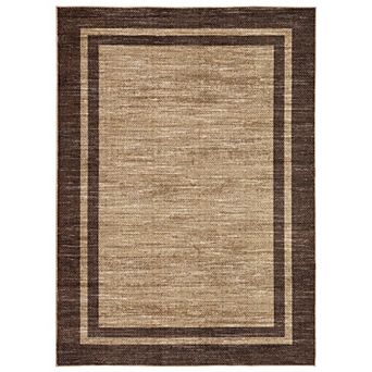 Modern Bordered Washable Rugs Area Rug for Living Room, Non Slip