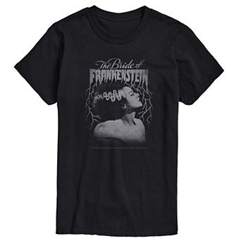 Men's Universal Monsters The Bride Of Frankenstein Distressed Short Sleeve Graphic T-Shirt