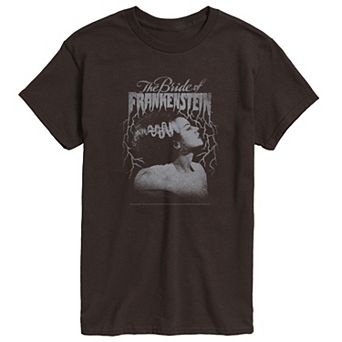 Men's Universal Monsters The Bride Of Frankenstein Distressed Short Sleeve Graphic T-Shirt