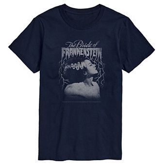 Men's Universal Monsters The Bride Of Frankenstein Distressed Short Sleeve Graphic T-Shirt