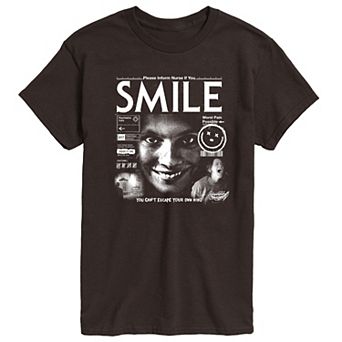 Men's Smile Horror Movie Collage Short Sleeve Graphic T-Shirt