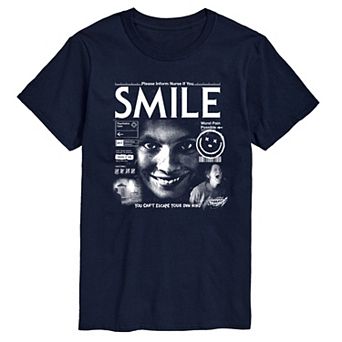 Men's Smile Horror Movie Collage Short Sleeve Graphic T-Shirt