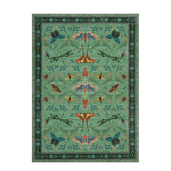 Machine Washable Soft Area Rugs for Living Room, Low Pile Non Slip Bedroom Rug Under Bed Ultra-Thin