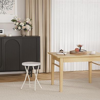 Folding Stool Chair with Handle, Portable Heavy Duty Round Foldable Stool,Non-Slip Feet