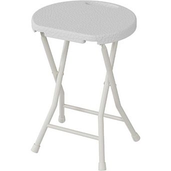 Folding Stool Chair with Handle, Portable Heavy Duty Round Foldable Stool,Non-Slip Feet