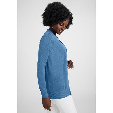Jessica London Women's Plus Size Button Front Cashmere Cardigan