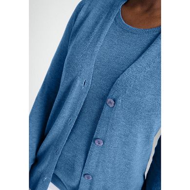 Jessica London Women's Plus Size Button Front Cashmere Cardigan