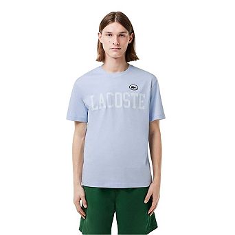 Lacoste Mens Logo Printed Cotton T-Shirt