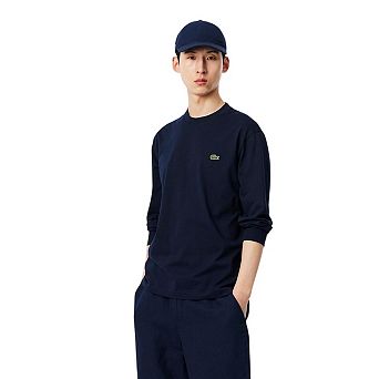 Lacoste Mens Crocodile Print Cotton Regular Long-Sleeved T-Shirt