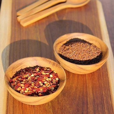 Teak Pinch Bowls - Set of 4