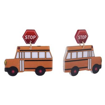 Hallmark Acrylic School Bus Earrings