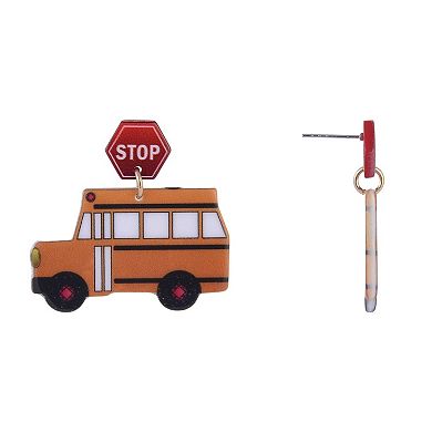 Hallmark Acrylic School Bus Earrings