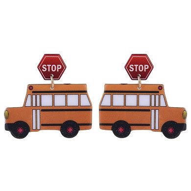 Hallmark Acrylic School Bus Earrings