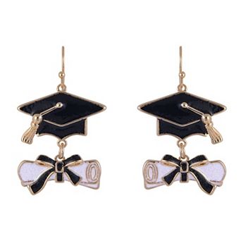 Hallmark Graduation Cap and Diploma Earrings