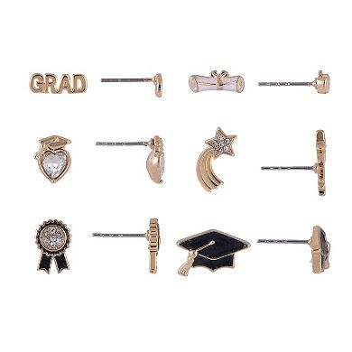 Hallmark Graduation 6 Pack Stud Earring Set