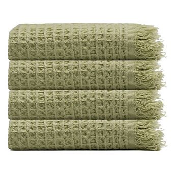 Waffle Turkish Cotton Kitchen & Guest Towel - Set of 4
