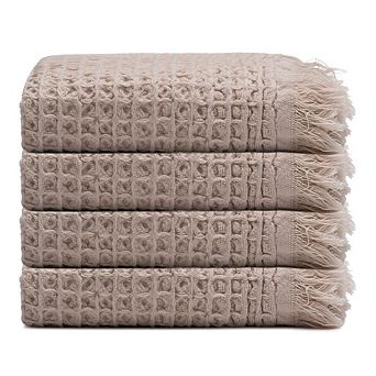 Waffle Turkish Cotton Kitchen & Guest Towel - Set of 4