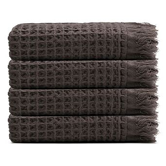 Waffle Turkish Cotton Kitchen & Guest Towel - Set of 4